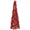 Cone Deco Balls Pl Red/Gold L