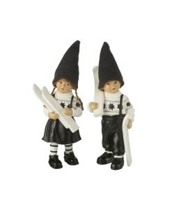Kids Skiing Resin Bl/Wh L Ass2