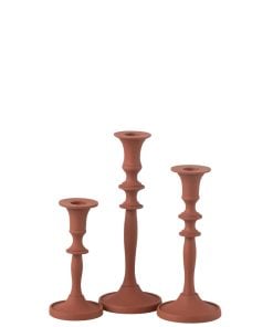 S/3 Candle Hold Classi Alu Rus