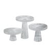 S/3 Cake Plate Nelly Gla Tr