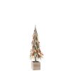 Xmas Tree+Led Art Snow Gn/Rd M
