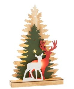 Deco Wint Led Deer Tree Wo Mix