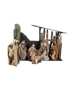Nativity Set X 6-45Cm W Stable