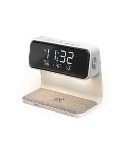 Promate Multi-Function LED Alarm Clock with 15W Wireless Charger