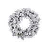 30 Flocked Snow Ridge Wreath 1