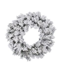 30 Flocked Snow Ridge Wreath 1