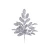 25 Silver Apple Leaf Glitter B 25 Silver Apple Leaf Glitter B