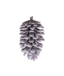 5" Snowy Glitter Pinecone Ornam