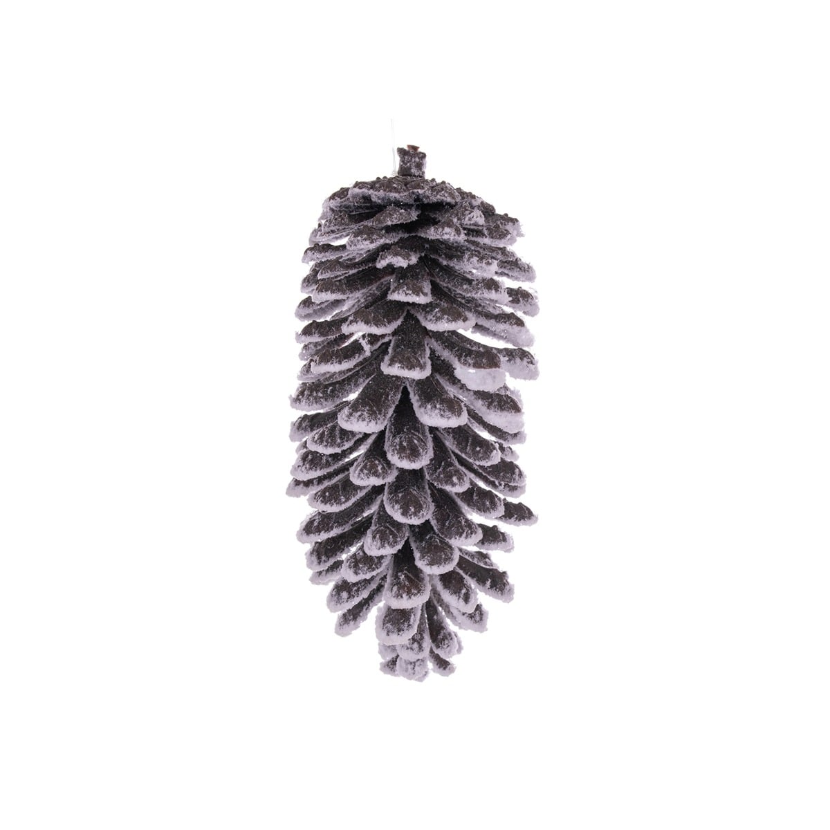 7" Snowy Glitter Pinecone Ornam 7" Snowy Glitter Pinecone Ornam