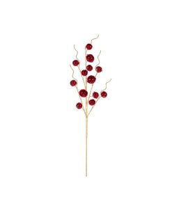 33" Red Metal Jingle Bell Spray