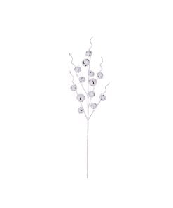 33" White Metal Jingle Bell Spr
