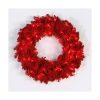 24 Flk Red Wreath Duralit Led