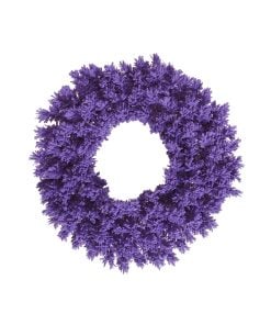 36" Flocked Purple Fir Wreath 2