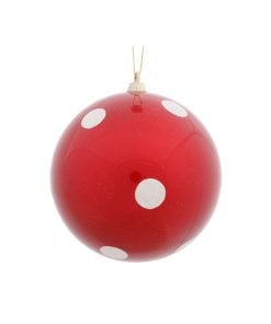 5.5" Red Candy Polka Dot Ball