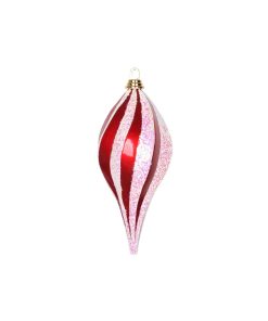 12" Red-White Candy Glitter Swi