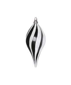 12" Black-White Candy Glit Swir