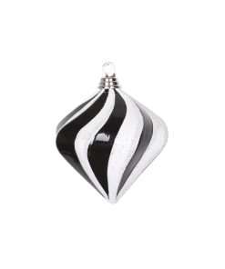 6"Black-White Candy Glit Swirl