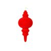 Red Flocked Finial Ornament 25Cm