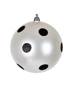 White Candy Ball Black Dots