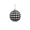 5" Black/White Plaid Cloth Ball