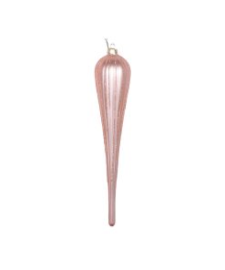 11" Rose Gold Glitter Drop Orna