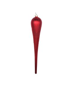15.75" Red Glitter Drop Ornament