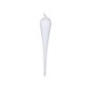15.75" White Glitter Drop Ornament