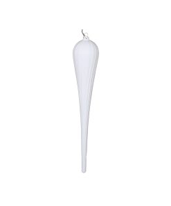 15.75" White Glitter Drop Ornament