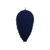 Midnight Blue Flocked Pinec 25Cm
