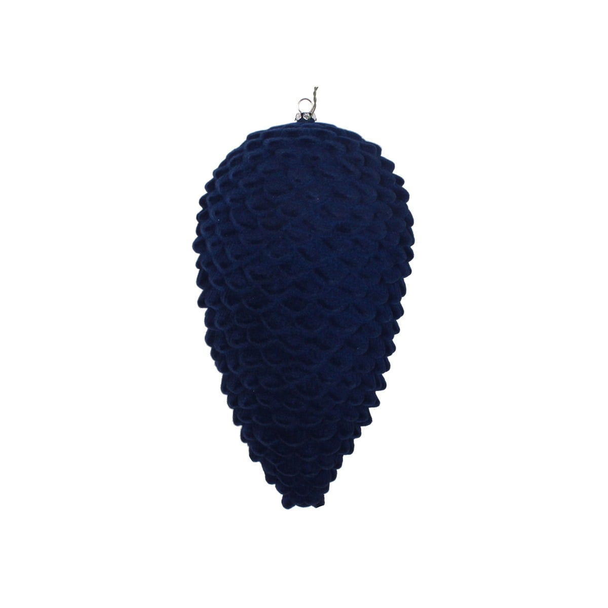 Midnight Blue Flocked Pinec 25Cm Midnight Blue Flocked Pinec 25Cm