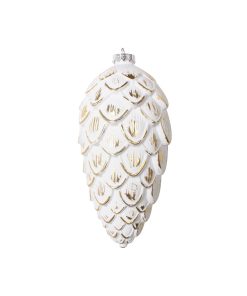 8" Gold Brushed Pinecone Orname 20Cm