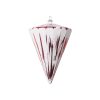 6" Red Brushed Cone Ornament 6" Red Brushed Cone Ornament