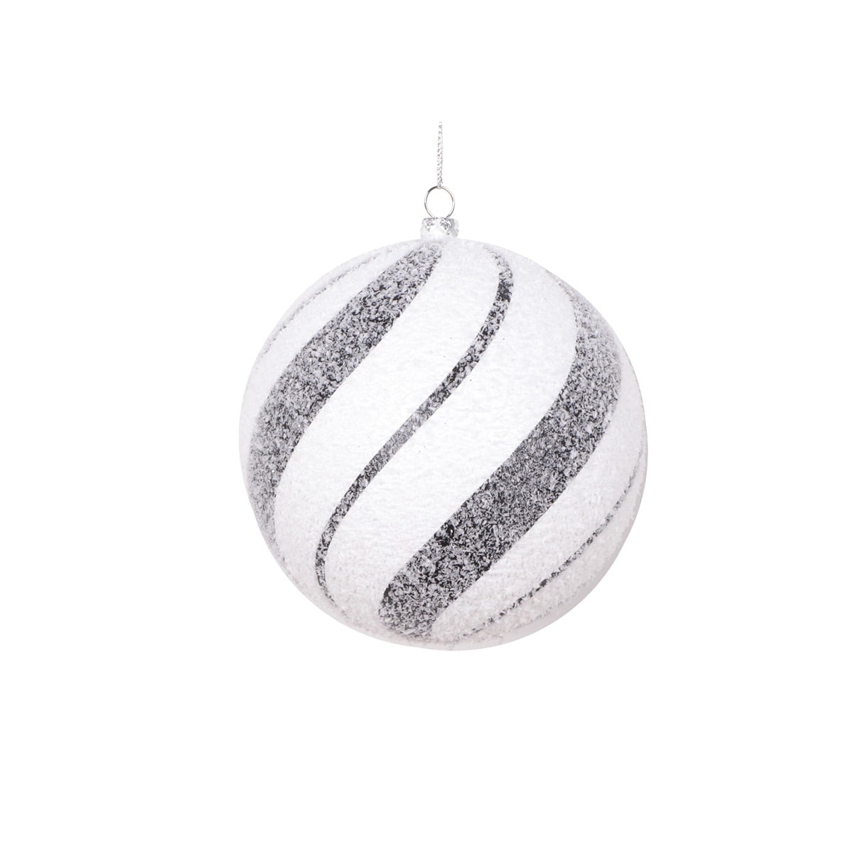4.7" White Black Swirl Ball 4.7" White Black Swirl Ball
