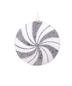 6' White Black Swirl Flat Ball