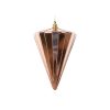 6" Shiny Rose Gold Cone Ornamen