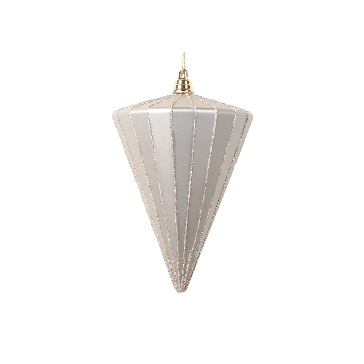 6" Matte Oat Cone Ornament 6" Matte Oat Cone Ornament