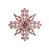 9" Red Shiny Snowflake Ornament