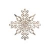 9" Champagne Shiny Snowflake Or