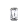 8" Silver Rectngl Jewel Glitter 20Cm
