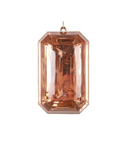 8" Orange Rect Jewel Glitter Or 20Cm
