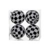4.7" Black-White Check Glitter