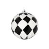 6" Black Ball White Diamond Gli