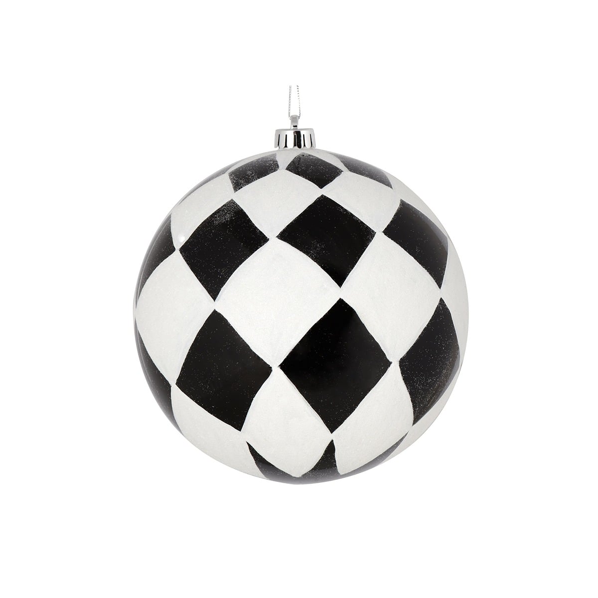 6" Black Ball White Diamond Gli 6" Black Ball White Diamond Gli