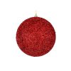 4.75" Red Beaded Ball Drilled 4.75" Red Beaded Ball Drilled