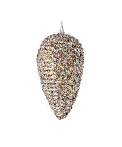 7" Multi-Color Glitter Pinecone