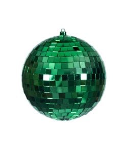 6" Green Mirror Ball Ornament