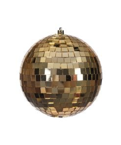 6" Gold Mirror Ball Ornament