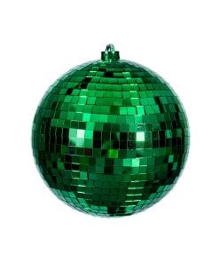 8" Green Mirror Ball Ornament 20Cm