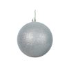 Silver Glitter Ball Drilled 25Cm Silver Glitter Ball Drilled 25Cm