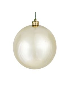 10" Champagne Shiny Ball UV Drilled Cap